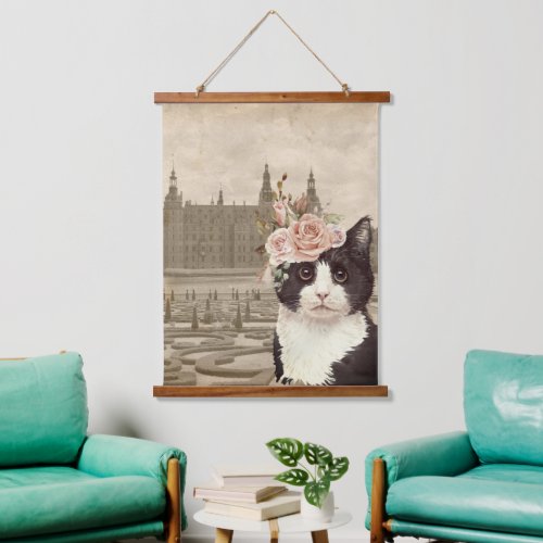 Fancy Cat  The Castle   Hanging Tapestry