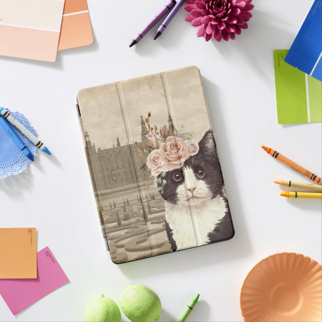 Fancy Cat & The Castle iPad Pro Cover (Desk)