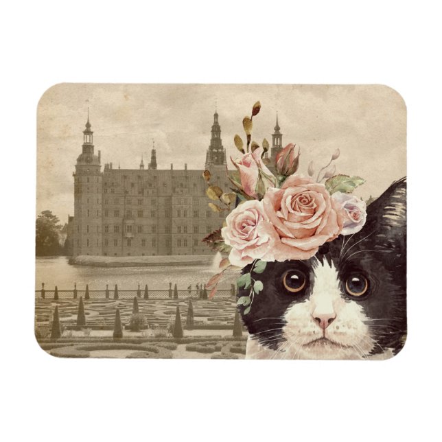 Fancy Cat & The Castle Magnet (Horizontal)