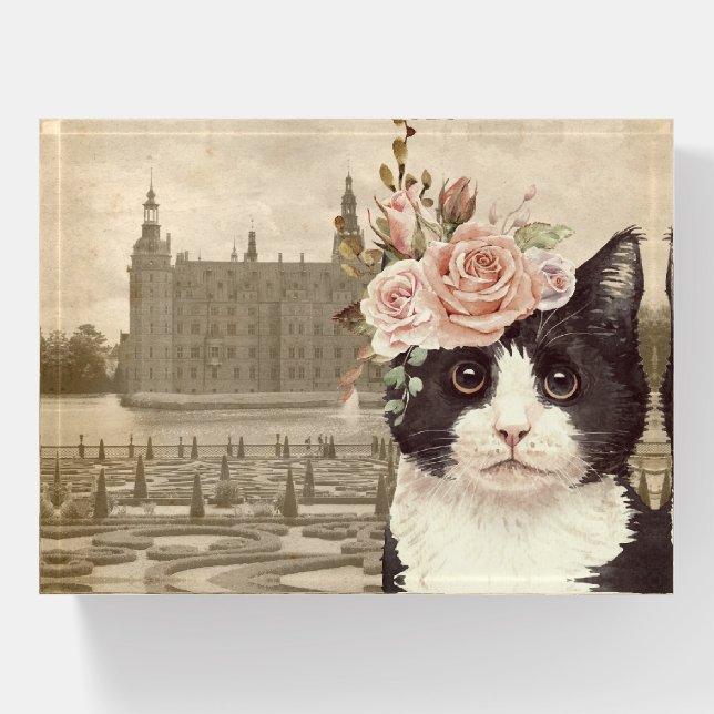 Fancy Cat & The Castle Paperweight (Front)