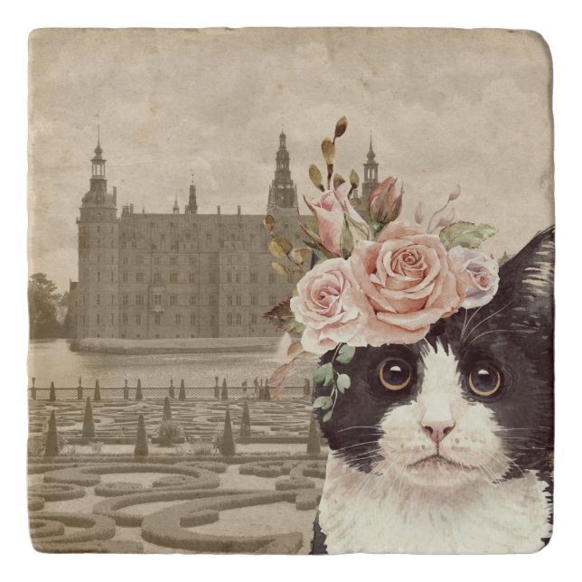 Fancy Cat & The Castle Trivet (Front)