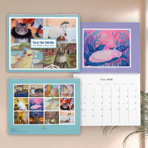 Fancy Cats Portrait Paintings Art Calendar