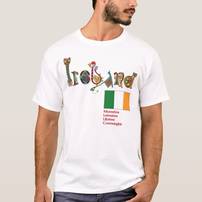 Fancy Celtic Lettering - Ireland T-Shirt (Front)