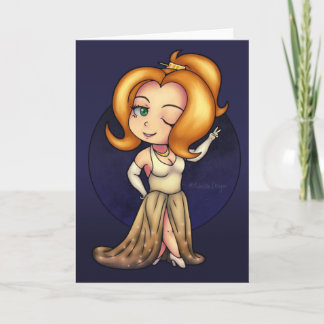 Fancy Chibi Girl Card