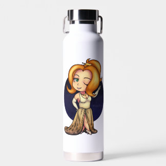 Fancy Chibi Girl Water Bottle