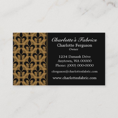 Fancy Chic Business Card, Honey Beige