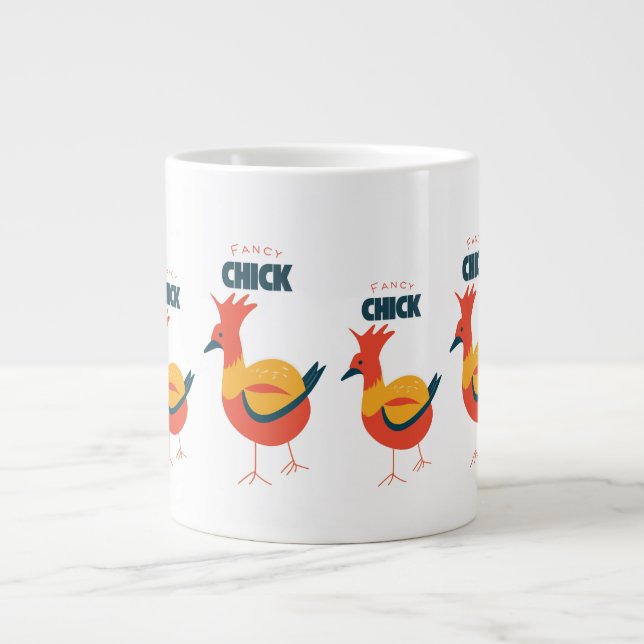 Fancy Chick Giant Coffee Mug (Front)