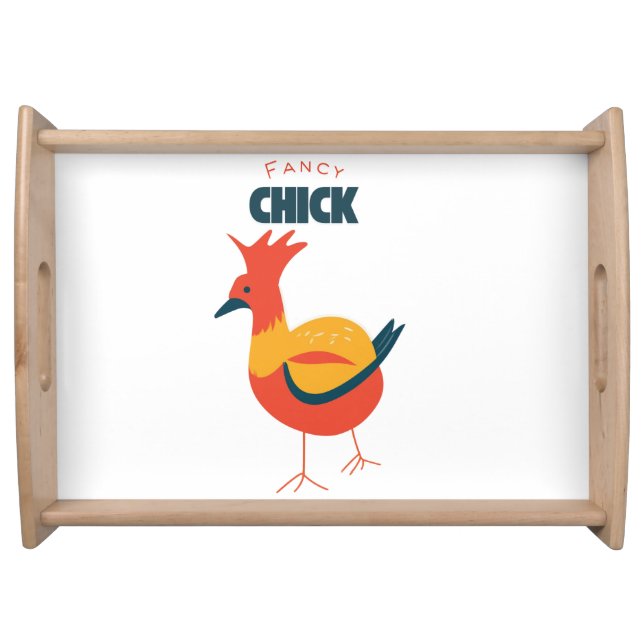 Fancy Chick Serving Tray (Front)