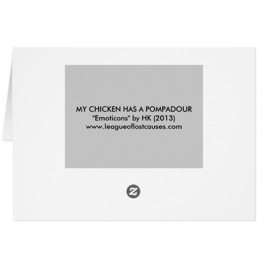 Fancy Chicken (emoticon): cards (Back Horizontal)
