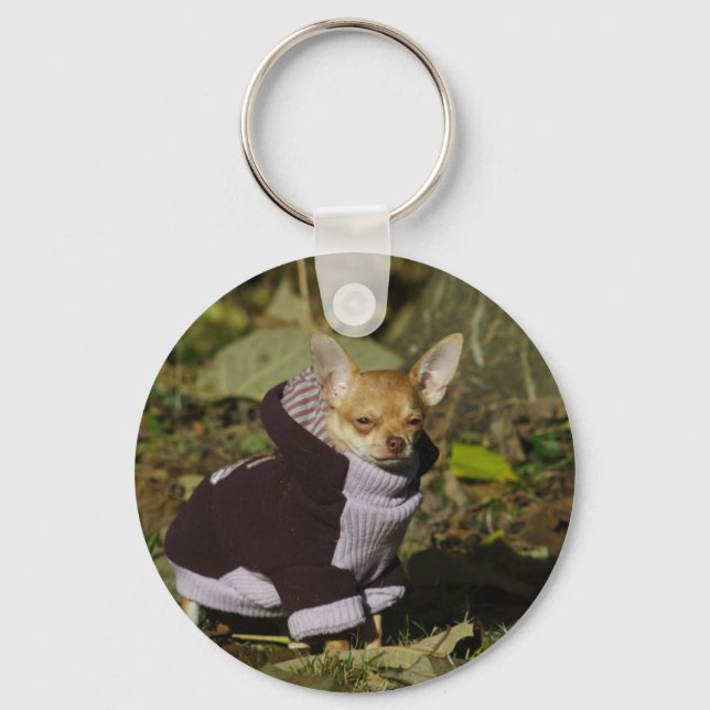 Fancy Chihuahua Keychain (Front)