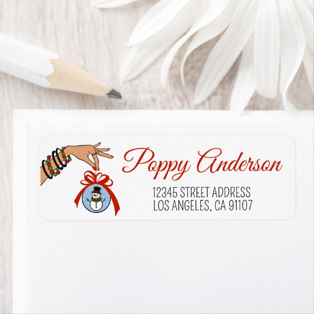 Fancy Christmas Ornament Label (Insitu)