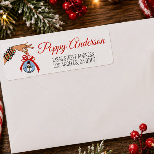 Fancy Christmas Ornament Label