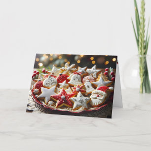 Fancy Christmas Sugar Cookies Holiday Card
