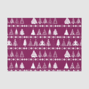 Fancy Christmas Tree Purple Tissue Paper