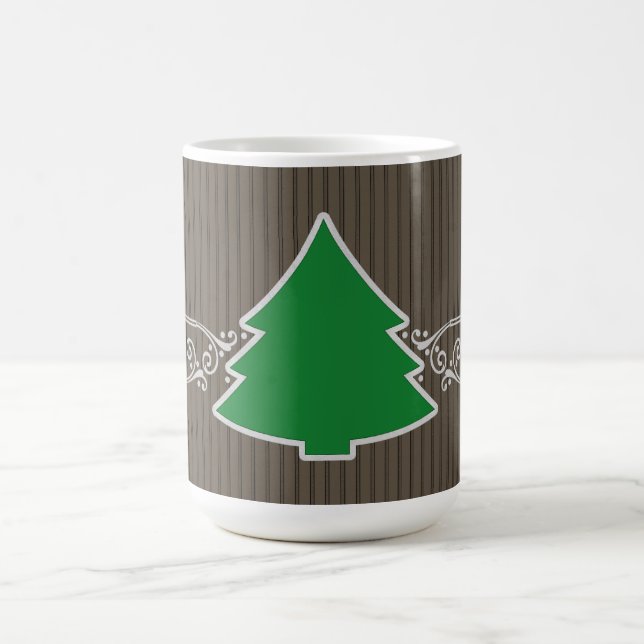 Fancy Christmas Tree Swirls Mug (Center)