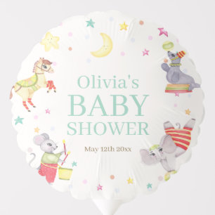 Fancy Circus Carnival Animals Baby Shower Balloon