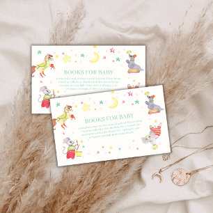 Fancy Circus Carnival Animals Books Baby Shower Enclosure Card