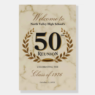 Fancy Class of 1976 50th High School Reunion Foam Board