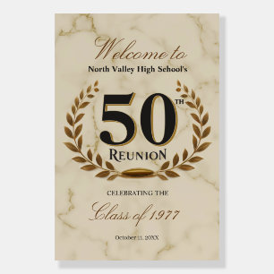 Fancy Class of 1977 50th High School Reunion Foam Board