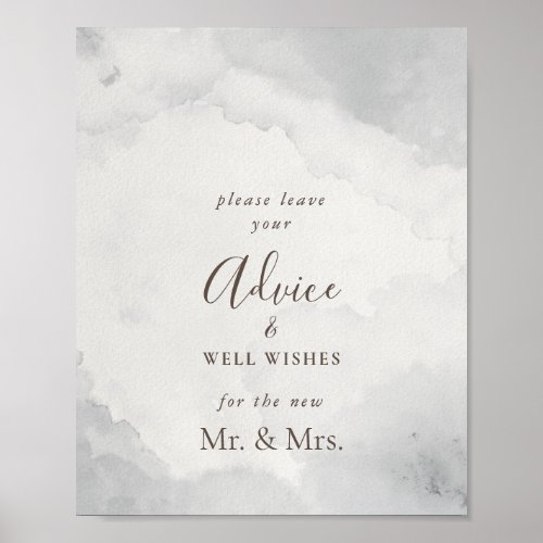 Fancy Classic Brown Advice and Well Wishes  Poster