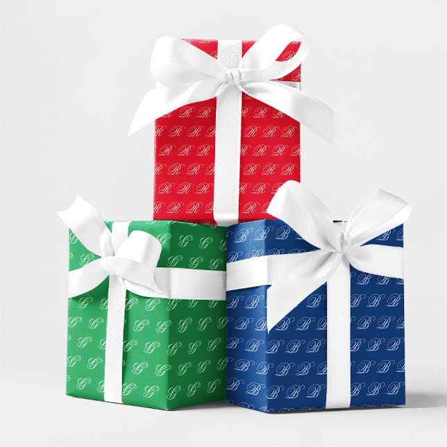 Fancy Classic Calligraphy Monogram Set Wrapping Paper Sheets (Fancy Classic Calligraphy Monogram Set Wrapping Paper Sheets)