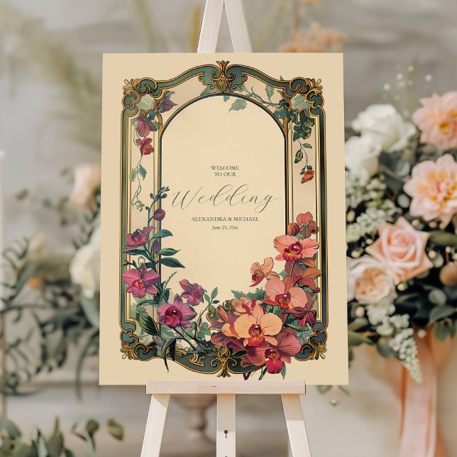 Fancy Classic Decorative Art Nouveau Wedding Foam Board (Creator Uploaded)