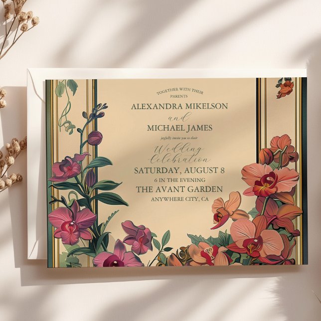 Fancy Classic Decorative Art Nouveau Wedding Invitation (Creator Uploaded)