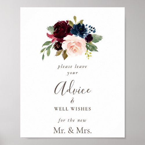 Fancy Classic Flowers Advice and Well Wishes  Poster
