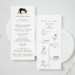 Fancy Classic Flowers Timeline Wedding Program<br><div class="desc">Compliment your rustic wedding event with this fancy classic flowers timeline wedding program. The design features beautiful hand-painted pink,  blush,  blue,  navy and burgundy flowers with green leaves,  neatly grouped into elegant bouquets to embellish your event invitation cards.</div>