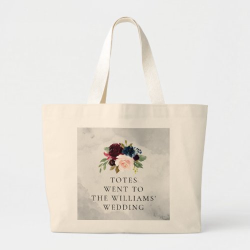 Fancy Classic Roses Peony flowers Formal Wedding Large Tote Bag