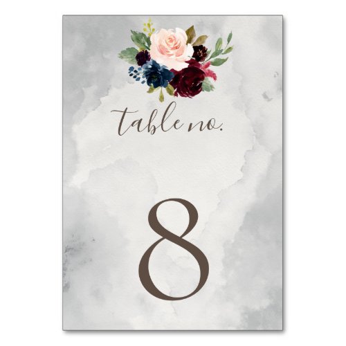 Fancy Classic Roses Peony Flowers Wedding   Table Number