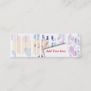Fancy colorful art mini business card