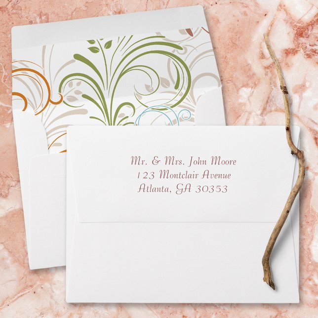 Fancy Colorful Floral Swirls Envelope (Creator Uploaded)