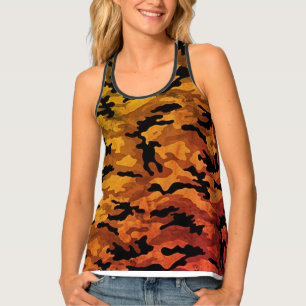 Fancy Colorful Hunter Camo Camouflage  Razorback T Tank Top