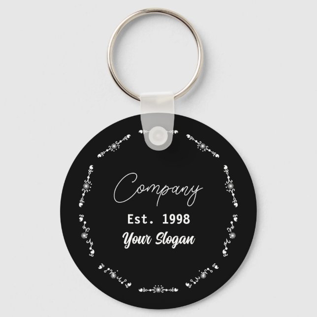 Fancy Company Name Keychain (Front)