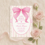 Fancy Coquette Sweet 16 Pink Bow Birthday Invitation<br><div class="desc">Celebrate sixteen in style with this romantic, vintage-inspired Sweet 16 invitation, featuring a hand-painted blush pink bow, delicate rose stripe wallpaper, and soft lace details. With its dreamy pastel palette and coquette elegance, this design brings a touch of cottagecore charm to your milestone celebration. Perfect for a shabby chic garden...</div>