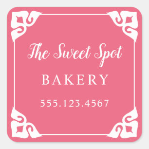 Fancy Corners Custom Color Sticker Labels