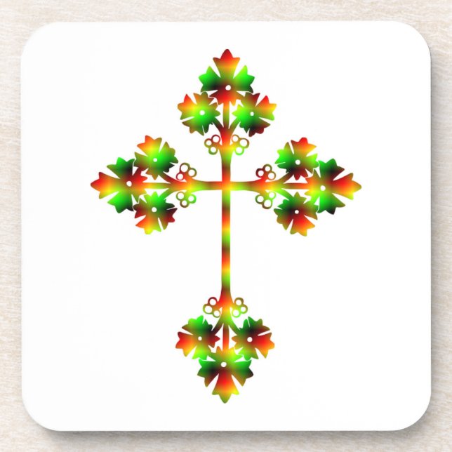FANCY CROSS BEVERAGE COASTER (Front)