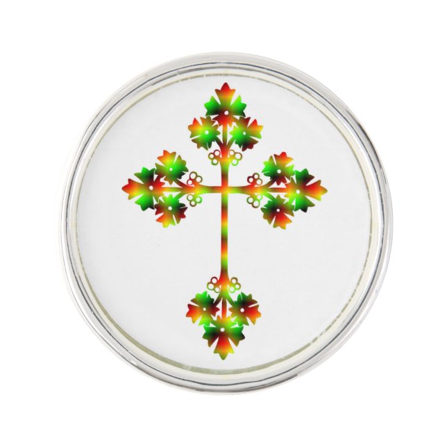 FANCY CROSS LAPEL PIN (Front)
