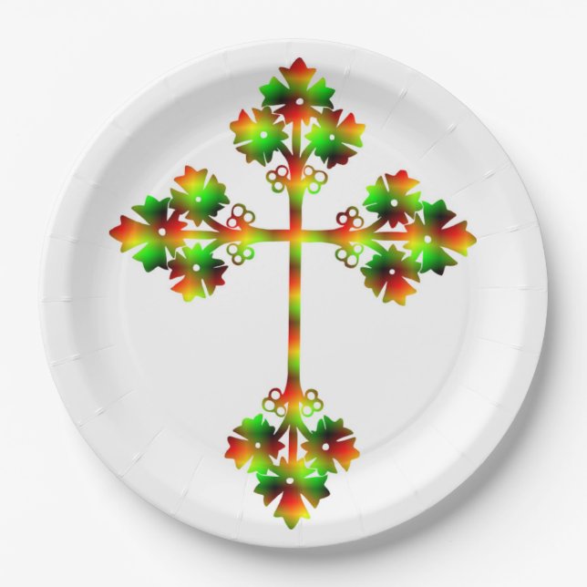 FANCY CROSS PAPER PLATES (Front)