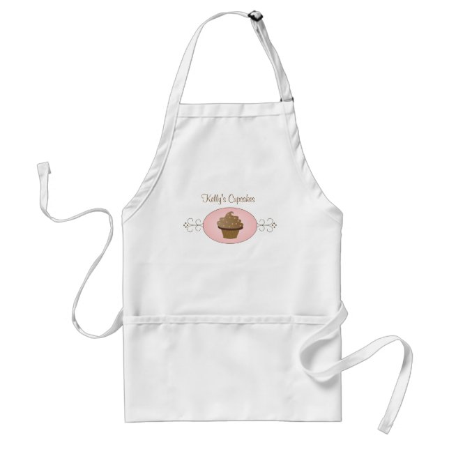Fancy Cupcake Adult Apron (Front)