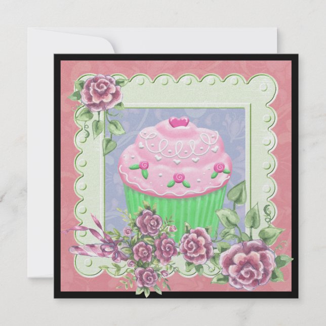 Fancy Cupcake Invitation - SRF (Front)