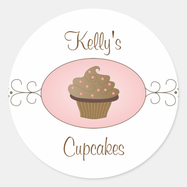 Fancy Cupcakes Classic Round Sticker (Front)
