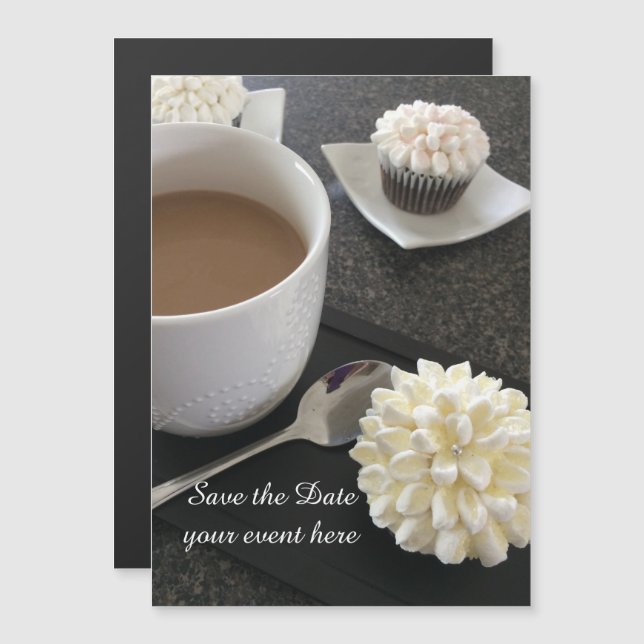 Fancy Cupcakes Event Save the Date Magnetic Invitation (Front/Back)