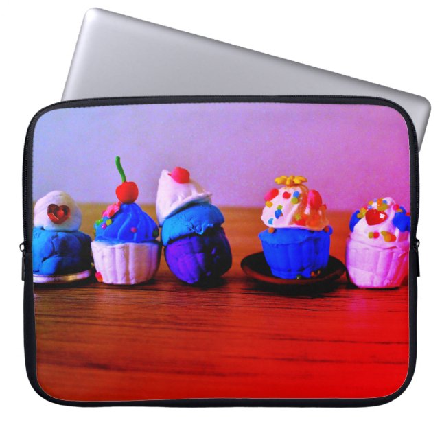 Fancy Cupcakes Laptop Sleeve (Front)