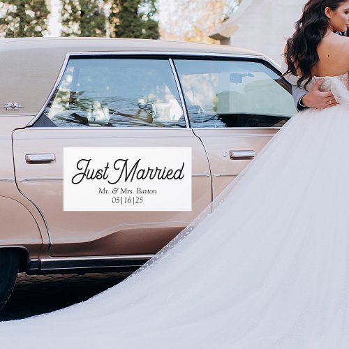 Fancy Cursive Just Married Sign