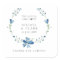Fancy Custom Blue Floral Wreath Wedding