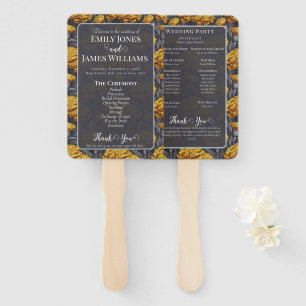 Fancy Custom Carnation Inspired Fall Wedding Hand Fan