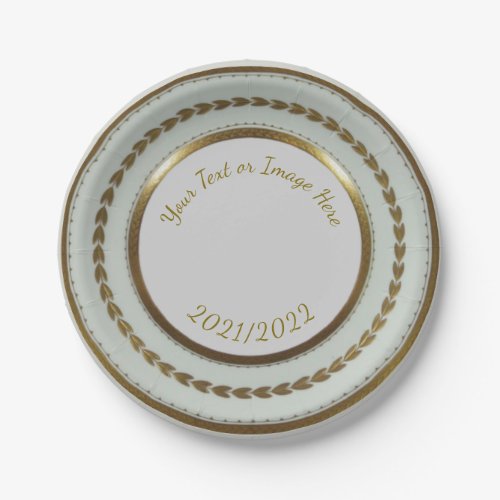 Fancy Customizable Gold China Style Paper Plates