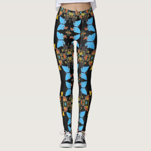 Fancy Cute Colorful Butterfly Collage Designed Leggings